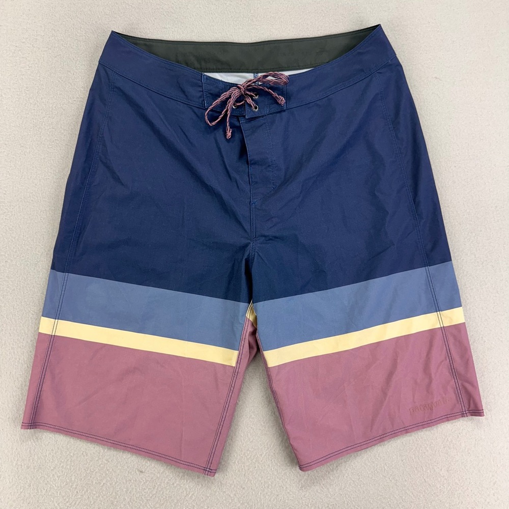 Patagonia Hydropeak 18" Boardshorts Mens 31 Color Block Surf Vacation Hybrid‎